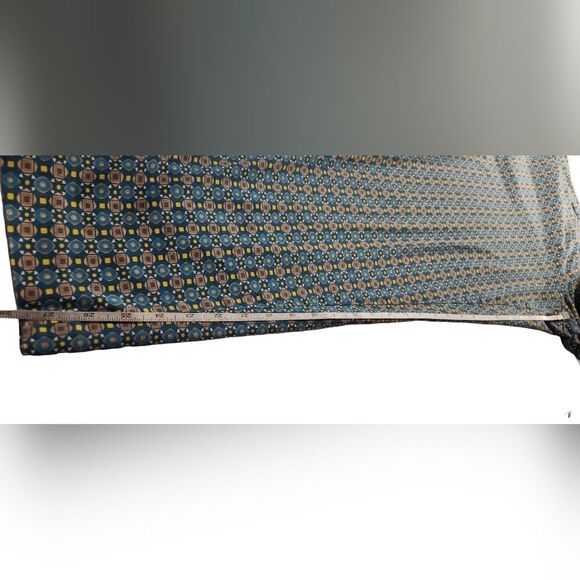 Madison Hill Pants Blue Yellow Geometric Straight Leg Preppy Cotton Stretch 14 - Picture 12 of 12